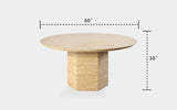 Opal Travertine Round Dining Table