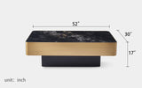 Agate Sintered Stone Rectangle Coffee Table