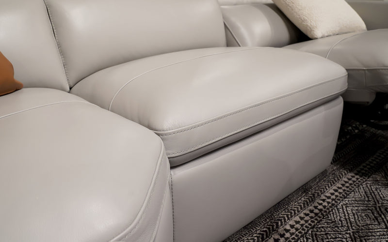 Cushion detail | Real Italian Leather | Ponente Modern Motion Reclining Sectional | MoFit Home