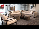 Auster Modern 3pc Motion Sectional Sofa