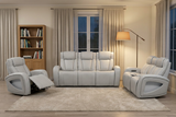 Lavorno Modern Leather Reclining Sofa Set