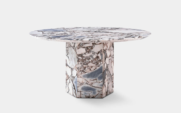 Evander Marble Round Dining Table
