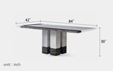 Alabaster Dream Rectangle Dining Table