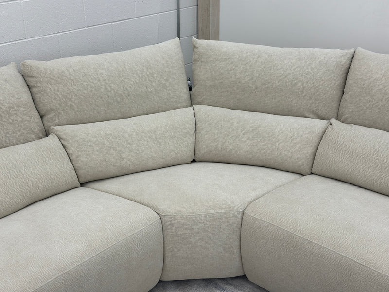 Blossom Curve Power Reclining Sectional with Console Table