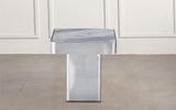 Hyacinth Sintered Stone Stainless Steel Square Side Table