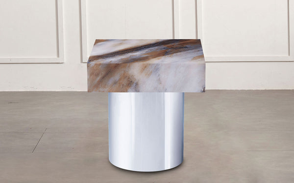 Isadora Sintered Stone Square Side Table