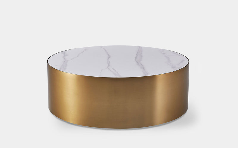 Kunzite Sintered Stone Round Coffee Table