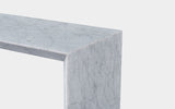 Periwinkle Marble Large Rectangle Side Table