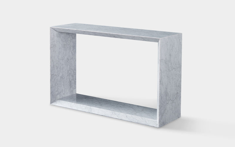 Periwinkle Marble Large Rectangle Side Table
