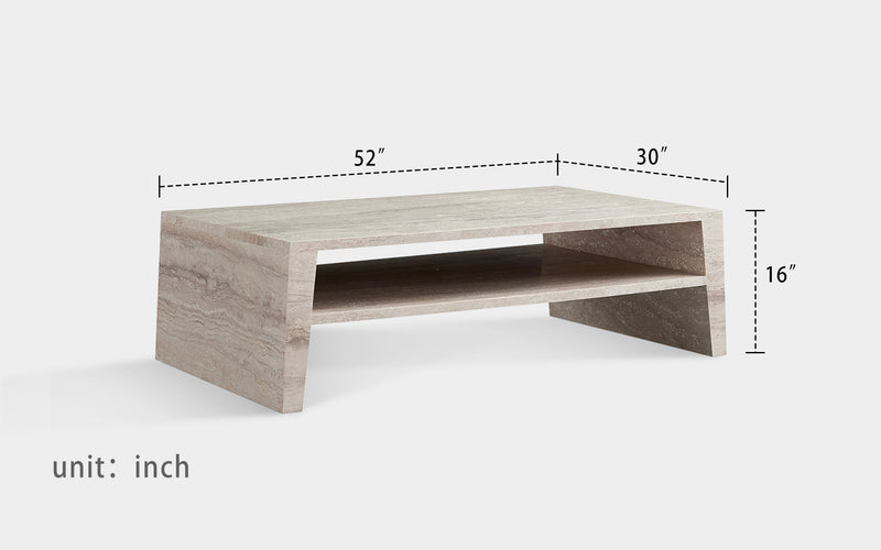 Jonquil Travertine Rectangle Coffee Table