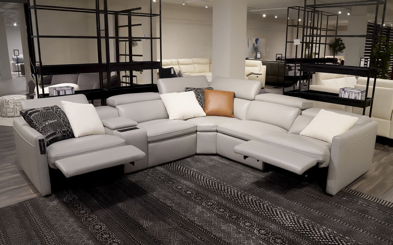 Only real Italian leather | Ponente Modern Motion Reclining Sectional | MoFit Home