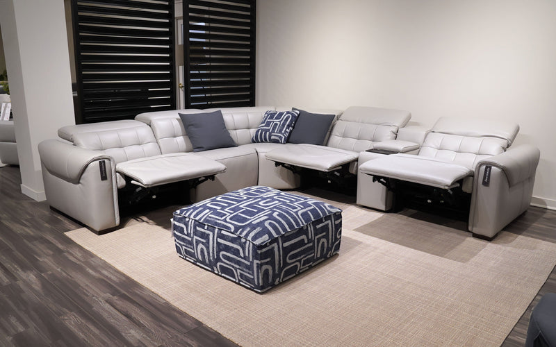 Zero Gravity Experience | Real Italian Leather | Ostro Modern Motion Reclining Sectional | Mofit Home Furniture