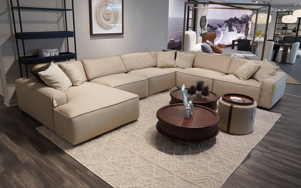 Simple styled modular sectional | Fabric | Boreas Modern Motion Sectional Sofa | Mofit Home Furniture