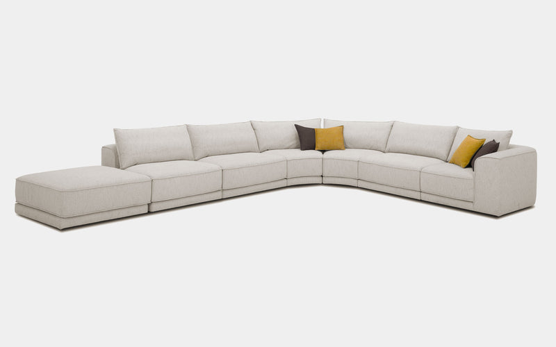 Aquilo Modern Motion Sectional Sofa with Ottoman