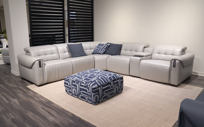 American style sectional | Real Italian Leather | Ostro Modern Motion Reclining Sectional | Mofit Home Furniture