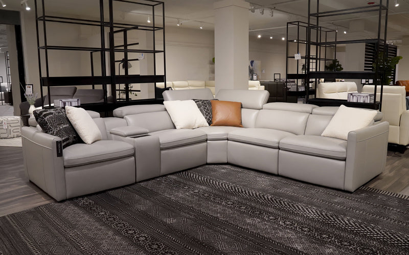 Real Leather | Ponente Modern Motion Reclining Sectional | MoFit Home