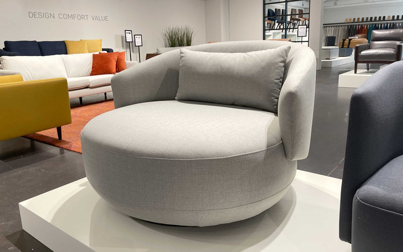 Swivel Chair | Fabric | Italian Leather | Nimbus 2.0 Modern Motion Swivel Chair | Mofit Home Furniture