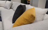 Throw pillow available  | Fabric | Aquilo Modern Motion Sectional Sofa with Ottoman | Mofit Home Furniture
