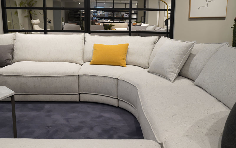 Ultra comfort cushion  | Fabric | Aquilo Modern Motion Sectional Sofa with Ottoman | Mofit Home Furniture