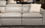 Shinny grey | Real Italian Leather | Ponente Modern Motion Reclining Sectional | MoFit Home