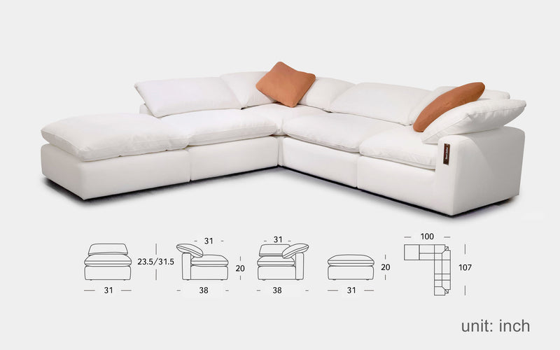 Zephyrus Modern Motion Sectional Sofa