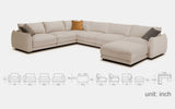 Favonius Modern Motion Sectional Sofa