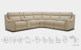 Gelsomino Modern Motion Reclining Sectional