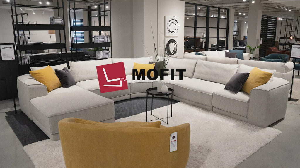 Aquilo Modern Motion Sectional Sofa with Ottoman | Mofit Home Furniture