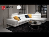 Grecale Modern Motion Sectional Sofa with Adjustable Headrests