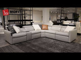 Video description Real Italian Leather | Ponente Modern Motion Reclining Sectional | MoFit Home
